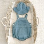 【66-90cm】サロペロンパース&帽子 デニム オシャレ カジュアル - 画像 (14)