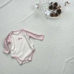 【59-90cm】ベビー ツーカラー 肌に優しい ロンパース - 画像 (5)