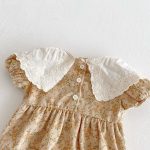 【66-90cm】ロンパース ビッグ襟 花柄 おしゃれ ベビー服 - 画像 (11)