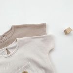 【66-90cm】ロンパース クマ柄 ポケット付き 半袖 ベビー服 - 画像 (17)