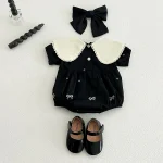 【66-100cm】ロンパース ベビー 女の子 おしゃれ リボン - 画像 (3)