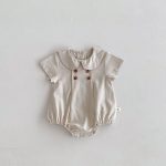 【66-90cm】ロンパース ストライプ 無地 シンプル ベビー服 - 画像 (4)
