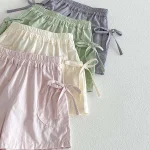 【73-100cm】ベビー 女の子 リボンフリル ショートパンツ - 画像 (5)