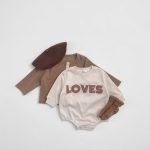 【66-100cm】ロンパース かわいい 「LOVES」 肌触り良い 出産祝い 赤ちゃん - 画像 (5)