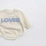 【66-100cm】ロンパース かわいい 「LOVES」 肌触り良い 出産祝い 赤ちゃん - 画像 (7)