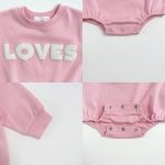 【66-100cm】ロンパース かわいい 「LOVES」 肌触り良い 出産祝い 赤ちゃん - 画像 (13)