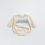 【66-100cm】ロンパース かわいい 「LOVES」 肌触り良い 出産祝い 赤ちゃん - 画像 (16)