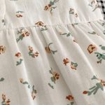 【66-90cm】オールインワン ノースリーブ フラワー/チェック シンプル ベビー服 - 画像 (10)