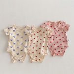 【66-90cm】ロンパース 蝶結び リブ 可愛い 肌触り良い 赤ちゃん - 画像 (2)