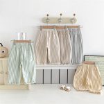 【73-120cm】ロングパンツ ストライプ柄 リネン コットン - 画像 (10)