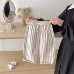 【73-120cm】ロングパンツ ストライプ柄 リネン コットン - 画像 (14)