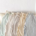 【73-120cm】ロングパンツ ストライプ柄 リネン コットン - 画像 (15)