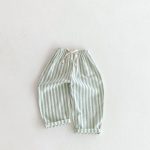 【73-120cm】ロングパンツ ストライプ柄 リネン コットン - 画像 (7)