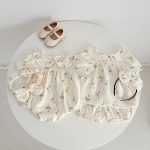 【66-100cm】ベビー 女の子 花柄 ロンパース/セットアップ - 画像 (2)