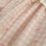 【66-90cm】ベビー 女の子 花柄 チェック柄 ロンパース 帽子付き セット - 画像 (10)
