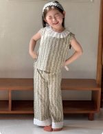 【100-170cm】パジャマ 綿95% ノースリーブ 女の子 花柄 キッズ 部屋着 エアコン対策 ルームウェア - 画像 (12)