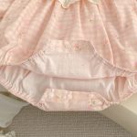 【66-90cm】ベビー 女の子 花柄 チェック柄 ロンパース 帽子付き セット - 画像 (9)