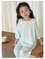【100-160cm】パジャマ ガーゼ 女の子 ルームウェア 七分袖 上下セット エアコン対策 キッズ 部屋着 - 画像 (10)