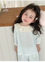 【100-160cm】パジャマ ガーゼ 女の子 ルームウェア 七分袖 上下セット エアコン対策 キッズ 部屋着 - 画像 (11)