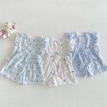 【73-120cm】セットアップ ベビー 女の子 花柄 チェック柄 - 画像 (3)