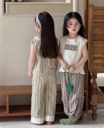【100-170cm】パジャマ 綿95% ノースリーブ 女の子 花柄 キッズ 部屋着 エアコン対策 ルームウェア - 画像 (6)