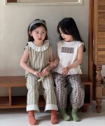 【100-170cm】パジャマ 綿95% ノースリーブ 女の子 花柄 キッズ 部屋着 エアコン対策 ルームウェア - 画像 (3)