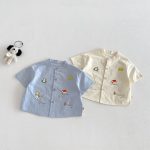 【73-120cm】半袖シャツ or パンツ ベビー 男の子 前開き プリント - 画像 (6)