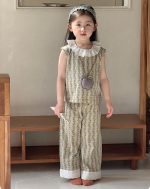 【100-170cm】パジャマ 綿95% ノースリーブ 女の子 花柄 キッズ 部屋着 エアコン対策 ルームウェア - 画像 (5)