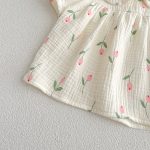 【66-100cm】ベビー 女の子 花柄 ロンパース/セットアップ - 画像 (9)