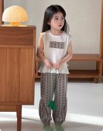 【100-170cm】パジャマ 綿95% ノースリーブ 女の子 花柄 キッズ 部屋着 エアコン対策 ルームウェア - 画像 (4)