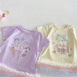 【73-120cm】Tシャツワンピース ベビー 女の子 韓国風 リボンプリント - 画像 (8)