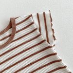 【80-130cm】ベビー 半袖 ボーダー セットアップ 男女兼用 夏 上下セット - 画像 (8)