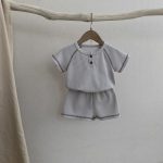 【73-100cm】ベビー 男の子 無地 スポーティ セットアップ - 画像 (7)
