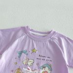 【73-120cm】Tシャツワンピース ベビー 女の子 韓国風 リボンプリント - 画像 (9)