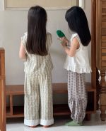 【100-170cm】パジャマ 綿95% ノースリーブ 女の子 花柄 キッズ 部屋着 エアコン対策 ルームウェア - 画像 (9)