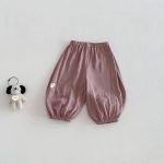 【73-120cm】パンツ ベビー 男女兼用 無地 ナチュラル 通気性抜群 - 画像 (7)