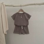 【73-100cm】ベビー 男の子 無地 スポーティ セットアップ - 画像 (10)