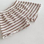 【80-130cm】ベビー 半袖 ボーダー セットアップ 男女兼用 夏 上下セット - 画像 (12)
