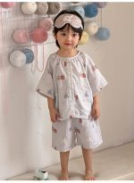 【90-160cm】ルームウェア 男の子 半袖 前開き カートゥーンプリント - 画像 (9)