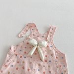【73-120cm】Ｔシャツ or サロペット ベビー 女の子 可愛い 花柄 リボン付き - 画像 (14)