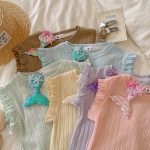 【90-140cm】女の子 おしゃれ フリル 無地 セットアップ - 画像 (16)