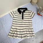 【80-150cm】セットアップ or ワンピース キッズ 半袖 ボーダー - 画像 (11)