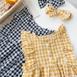 【73-100cm】ロンパース チェック柄 ノースリーブ 可愛い ベビー服 - 画像 (8)