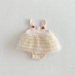【66-90cm】ロンパース チェリー柄 女の子 可愛い