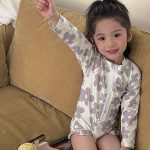 【80-130cm】水着 女の子 花柄 しっかりフィット - 画像 (2)