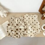 【66-90cm】ロンパース ベビー ノースリーブ くま ドット柄 - 画像 (9)