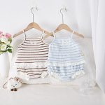 【66-100cm】セットアップ ベビー 女の子 キャミボーダー - 画像 (3)