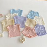 【73-120cm】セットアップ パステルカラー リブ 女の子 - 画像 (8)
