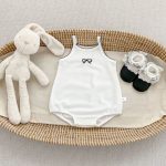 【66-90cm】ロンパース ベビー 蝶結び シンプル - 画像 (2)