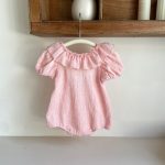 【73-90cm】ロンパース ベビー ラウンドネック バックオープン